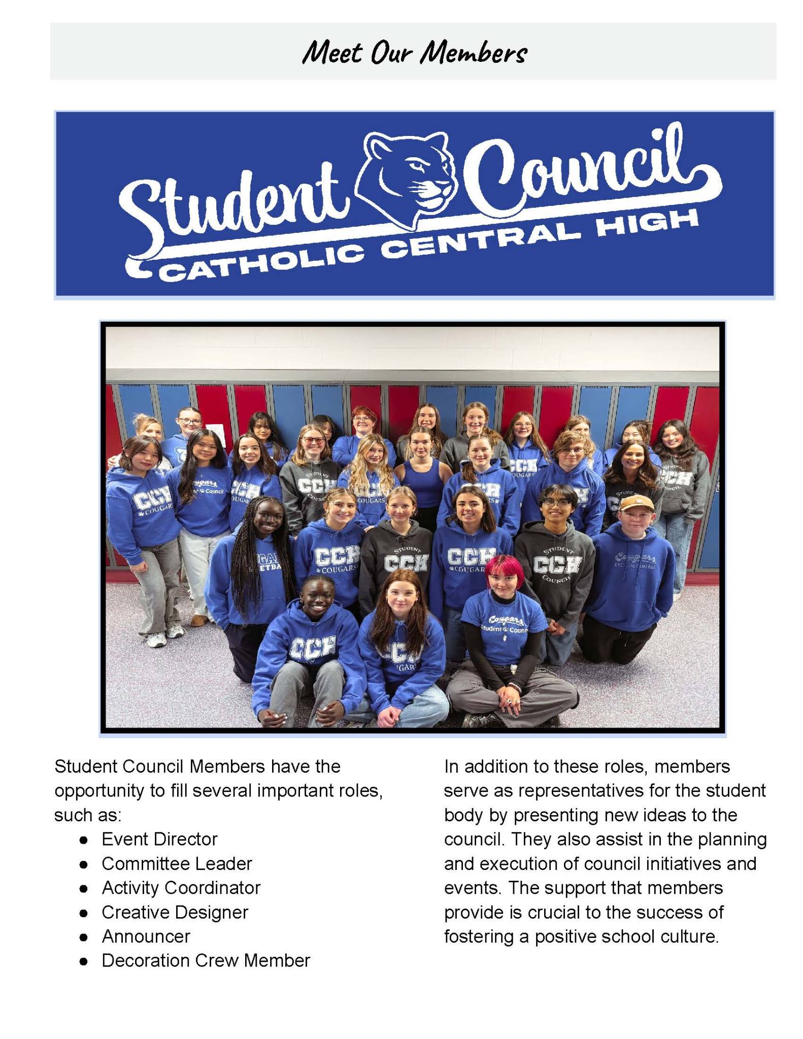 Student Council Information Booklet Page 3
